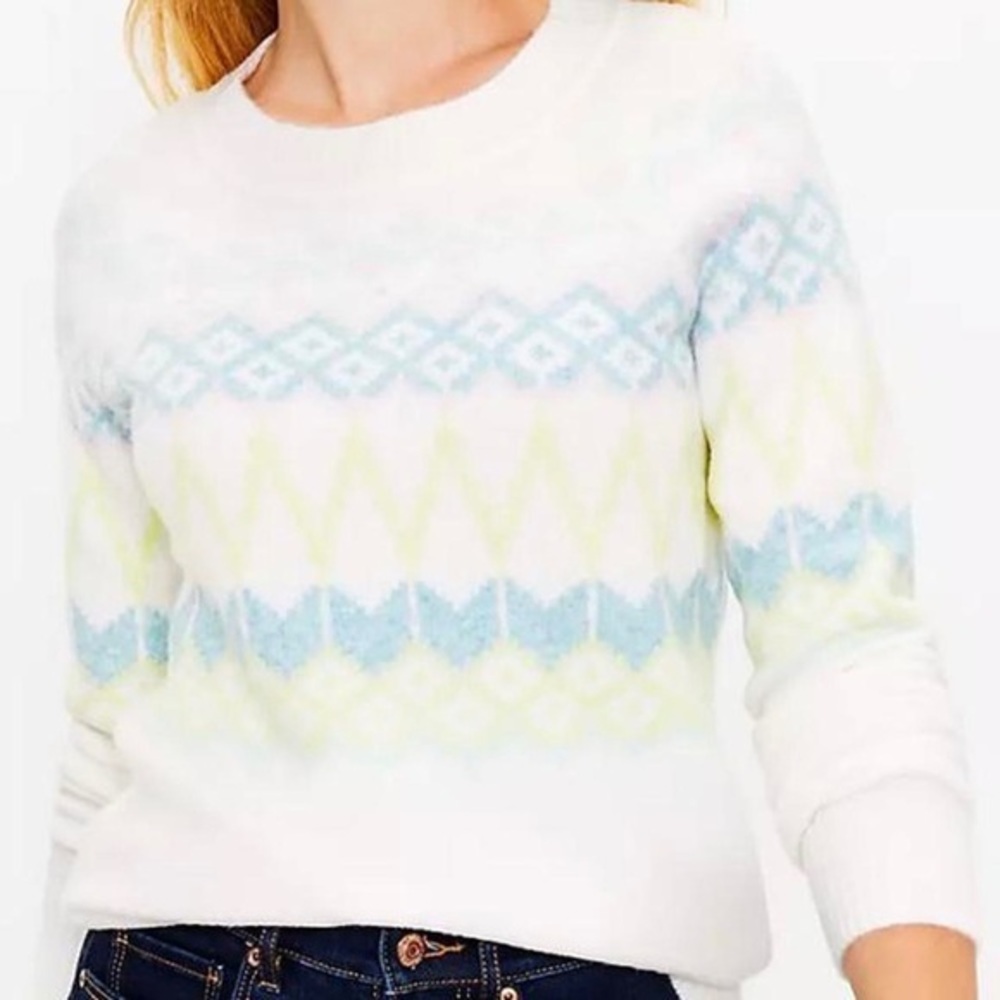 NWT LOFT fair isle relaxed sweater size s